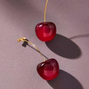 Anthro Cherry Drop Earrings
